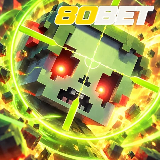 80BET — ilustração de um cubo verde em estilo pixel art