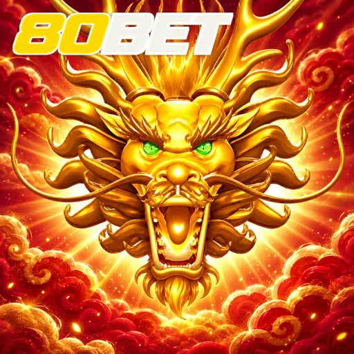 80BET — ilustração de um dragão dourado