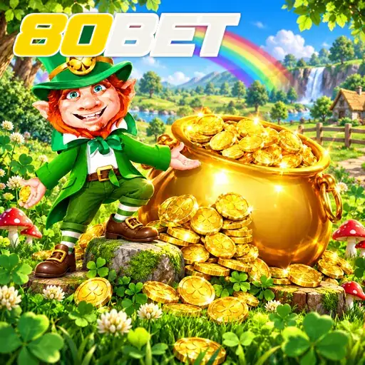 80BET — ilustração de um duende com moedas de ouro