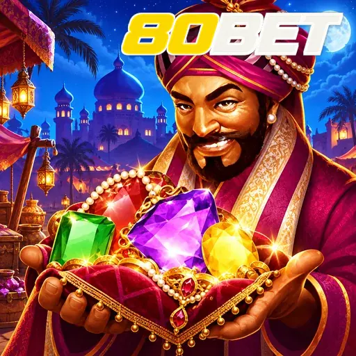 80BET — ilustração de um mercador com tesouros