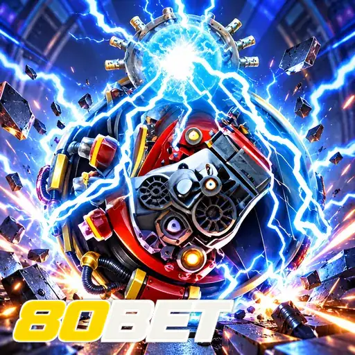80BET — ilustração de um núcleo de energia azul