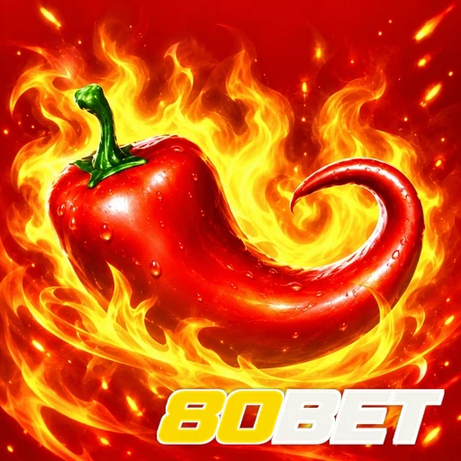 80BET — ilustração de uma pimenta vermelha em chamas