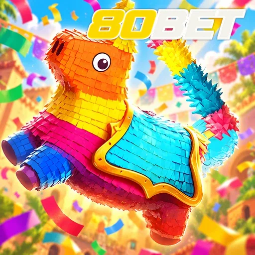 80BET — ilustração de uma piñata colorida