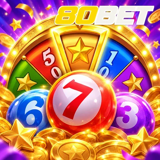 80BET — ilustração de uma roleta colorida