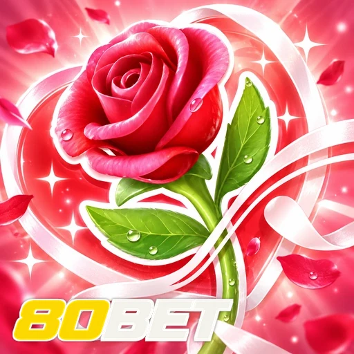 80BET — ilustração de uma rosa cor-de-rosa